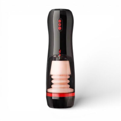 Lusties Luxe Automatische Masturbator Cup – 360° Roterend & Vibrerend – Met Opwarmfunctie – USB Oplaadbaar